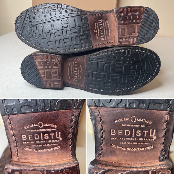 BED STU Manchester Distressed Brown Leather Tall Riding Boots BEDSTU Size 8.5 - Picture 15 of 16